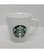 Starbucks Green White Coffee Mug Tea Cup Mermaid Siren Logo 14oz  - $7.71