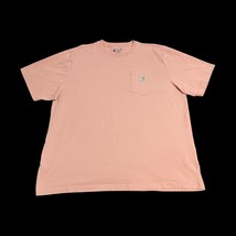 CARHARTT Men&#39;s 2X Loose Fit Orange Peach Short Sleeve Crewneck Pocket T-... - $14.99