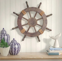 Steering Ship Wheel Nautical Wall Decor Decorative Steering Wheel Priced Cheap - £39.16 GBP
