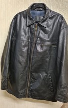 Burtons Menswear Black ryder Genuine Leather Jacket Size Large - £21.10 GBP
