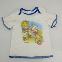 Vintage 80s RAINBOW BRITE Curity Lap Shoulder T Shirt Baby Infant or 18&quot; doll - £31.65 GBP