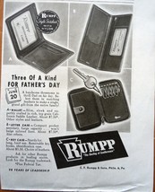 Rumpp Wallets For Father&#39;s Day Advertisement Print Ad Art 1940s - £3.18 GBP