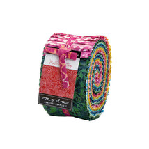Moda Malibu Batiks 40 2.5&quot; Quilt Fabric Strips 4357JR Jelly Roll - £31.00 GBP