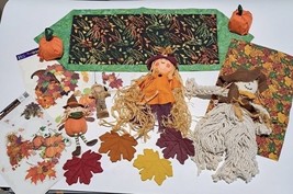 Fall decorations lot ~ table runners, scarecrows, window clings, etc. - £3.90 GBP