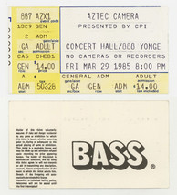Aztec Camera March 29 1985 Toronto, Canada Ticket Stub Concert - £14.32 GBP