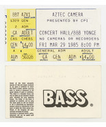 AZTEC CAMERA March 29 1985 Toronto, Canada TICKET STUB Concert - £13.62 GBP