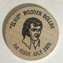 Elvis Presley Wooden Nickel  1979 Vintage Wooden Dollar J2 - £6.20 GBP