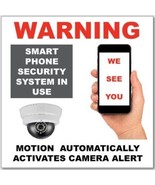 Mini Smart Phone Video Camera Security Warning Stickers / 6 Pack + FREE ... - £4.20 GBP