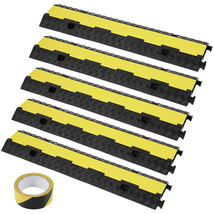 VEVOR 5pcs Rubber Cable Guard, 12000lbs per Axle Load, Dual Channel Dura... - $89.99