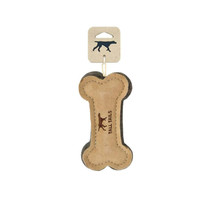 Tall Tails Dog Bone Tug Natural Leather 6 Inches - £15.78 GBP