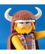 Playmobil Tribal Viking Chief Native Figure Geobra 1993 Helmet Cloak - $9.89