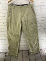 REI Nylon Pants Mens Sz 36 x 30 Khaki Camping Hiking FLAW - $19.79
