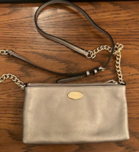 COACH PEBBLED LEATHER CROSSBODY GOLD F52709 - $658.58 MXN