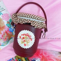 Kawaii Strawberry Jam Jar Design Purses and Handbags for Women Cute Girls Crossb - £145.80 GBP