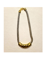 Vintage Paquette Gold and Silver Plated Slide Necklace - $19.79