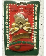 1998 Stravina Personalized Amanda Christmas Ornament or Gift Tag Bear on... - $6.92
