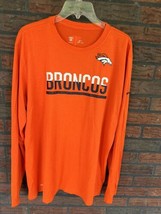 Nike Dri-Fit Denver Broncos Jersey XL Long Sleeve Orange Equipment NFL Shirt - £22.14 GBP