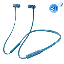 Bluetooth 5.0 earphone neck-mounted wire magnetic adsorption function blue - £15.84 GBP