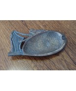 Vtg Mermaid &amp; Harp Ashtray Solid Brass Bronze Art Nouveau Trinket Made I... - $27.80