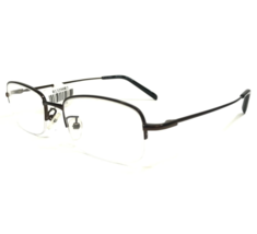 Technolite Flex Eyeglasses Frames TLF 8001 BROWN Rectangular Half Rim 52-18-140 - £33.25 GBP