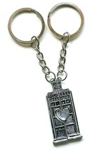 2pc Doctor Who Tardis Keychain Couples Key Ring BFF Key Chain New - $14.24