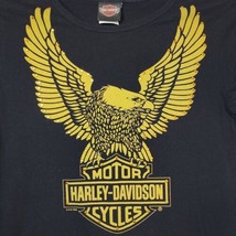 Harley Davidson Studded Bling Eagle Graphic T Shirt - Women&#39;s Medium Sli... - $19.78