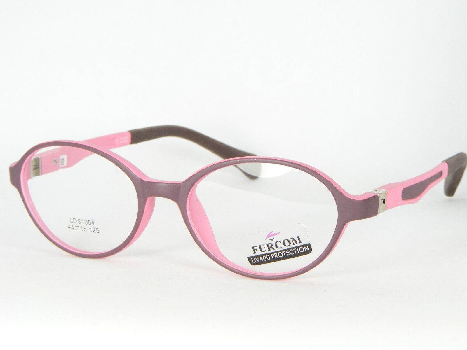 FURCOM LDS1004 C20 Brillant Bordeaux / Rose Lunettes Enfants 44-15-125mm - $49.49