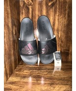 Adidas Adilette Comfort Slides Women Size 10 Black New With Tag - $27.72