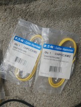 New Lot Of 2 Cutler Hammer Coax Patch Cord Rgb Mini Digital Cable # CHPCCXM2 - £16.75 GBP