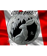 2011 YEAR OF THE RABBIT LOTUS SHAPED LUNAR SILVER PROOF - CANADA - $139.95