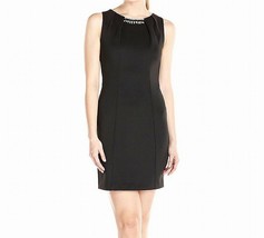 Jessica Simpson Dress Deep Black Size 8 Sheath Embellished - £28.95 GBP