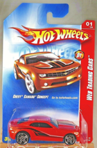 2008 Hot Wheels #77 Web Trading Cars 1/24 Chevy Camaro Concept Orange Varia wPr5 - £7.64 GBP