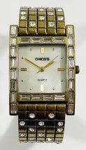 Vintage Chico&#39;s Gold Toned Cuff Bracelet Watch Japan (Needs New Battery) - £9.68 GBP
