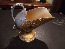 Vintage Raimond Stainless Steel Gravy Boat Bowl Dish Drip Plate Painted - $14.84