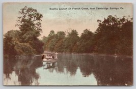 Naptha Launch On French Creek Near Cambridge Springs PA Postcard H31 - $5.95