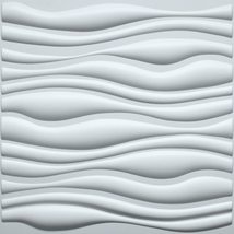 Dundee Deco 3D Wall Panels - Contemporary Wave Paintable White PVC Wall ... - $7.83+