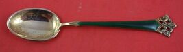 Anitra by Th. Olsens Silver Demitasse Spoon Dark Green Enamel Vermeil 3 ... - $1,192.60 MXN