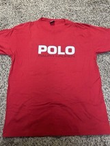 Polo Ralph Lauren Red T-Shirt | XL | Crew Neck | Spell Out | Men&#39;s - £15.22 GBP