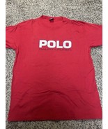 Polo Ralph Lauren Red T-Shirt | XL | Crew Neck | Spell Out | Men&#39;s - £15.51 GBP