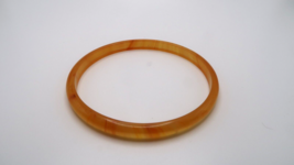 Vintage Brown Swirl Bangle Bracelet 2.5&quot; x 5mm BrB5 - £9.15 GBP