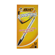 BiC Cristal Original Ballpoint Pen (12/box) - Medium Black - £26.93 GBP