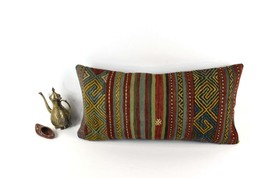 Home Decorative Handmade 12x24 Tribal Vintage Turkish Kilim Pillow Cover 3857 - $16.93