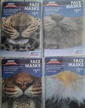Four (4) Unibody ~ Soft Stretch ~ Face Masks ~ One Size ~ Animal Masks ~... - $20.00