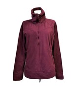 The North Face  Fleece 1/2-Zip Pullover Jacket burgundy print Genevieve ... - £23.62 GBP