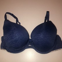 Victoria’s Secret Perfect Shape 36C Padded Underwire Blue Bra - $12.86