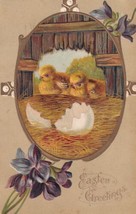 Easter Greetings Baby Chicks in Nest Great Bend KS Postcard E25 - $9.99