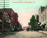 Scene on Main St. South Boston VA - Dirt Street View 1909 DB Postcard T18 - $33.61
