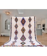 Morocco rug Area Azilal Handmade Carpet Oriental Colorful woolen Mustard... - £330.89 GBP