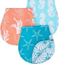 Set of 3 Baby Burp Cloths Unisex Ideal Baby Gift | Super Soft 100%Cotton... - $16.82