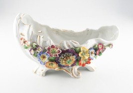 Vintage German Porcelain Floral Bowl Marked &quot;Germany&quot; with Von Schierholz Stamp - £196.50 GBP